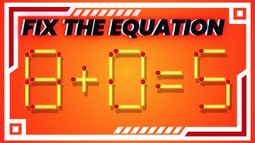 Fix the Equation by Moving ONE Stick!  Brain Teaser Challenge | IQ Test Challenge