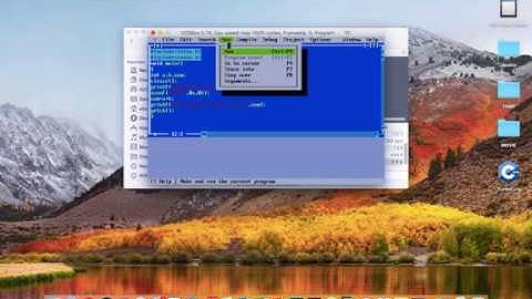 Install Turbo C++ for Mac osx and run the simple addition C program