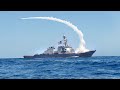 US Powerful Battleship Launching Super Advanced Missiles at Sea