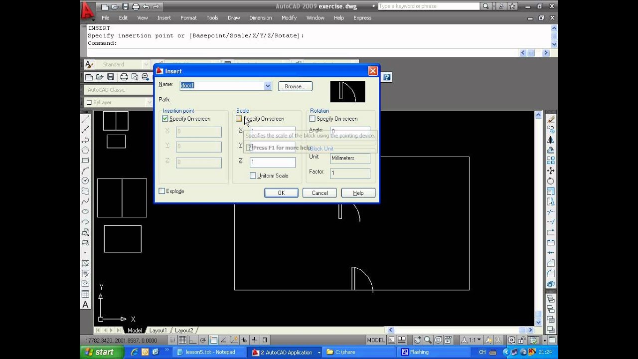 AutoCAD Insert command YouTube