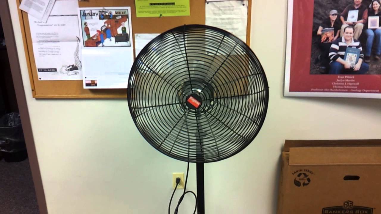 Late 1990s 2000s Dayton 20 High Velocity Air Circulator Pedestal Fan