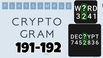 PlaySimple CRYPTOGRAM level 191 192