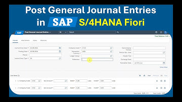 How to Post General Journal Entries in SAP S/4HANA Finance using Fiori (F0718)
