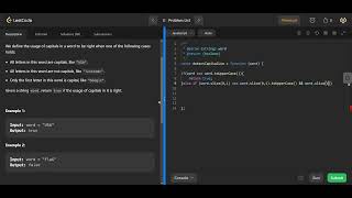Celebrity Leetcode solution question #520 Detect Capital Profile