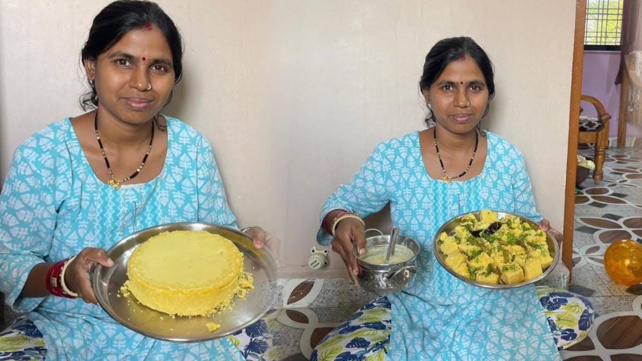 Swadist Dhokla Banayi Asan Tarike Se 🤤😊￼￼