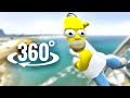 3D Homer Simpson 360 video in GTA Funny Fighting The Simpsons VR