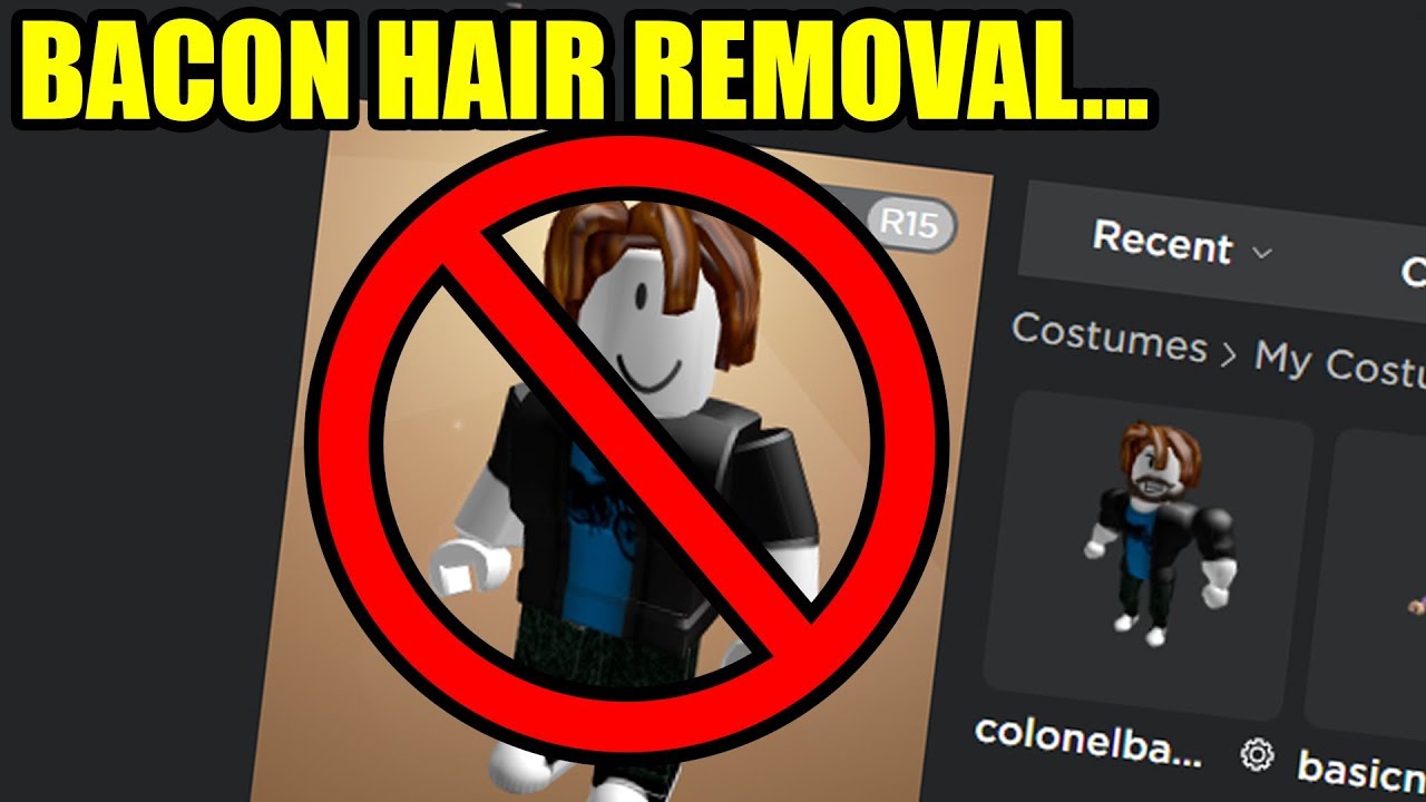 Bacon Hairs Are Being Removed From Roblox Youtube - how to sell bacon hair in roblox