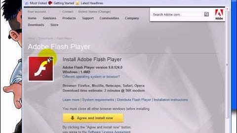 How-To Find, Download and Install the Adobe Flash Player plug-in onto Firefox