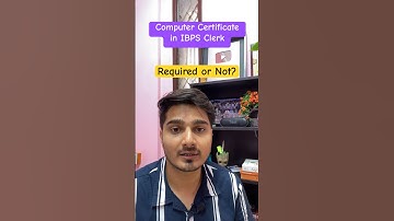 Computer Certificate for IBPS Clerk 2025 ? Vijay Mishra #shorts