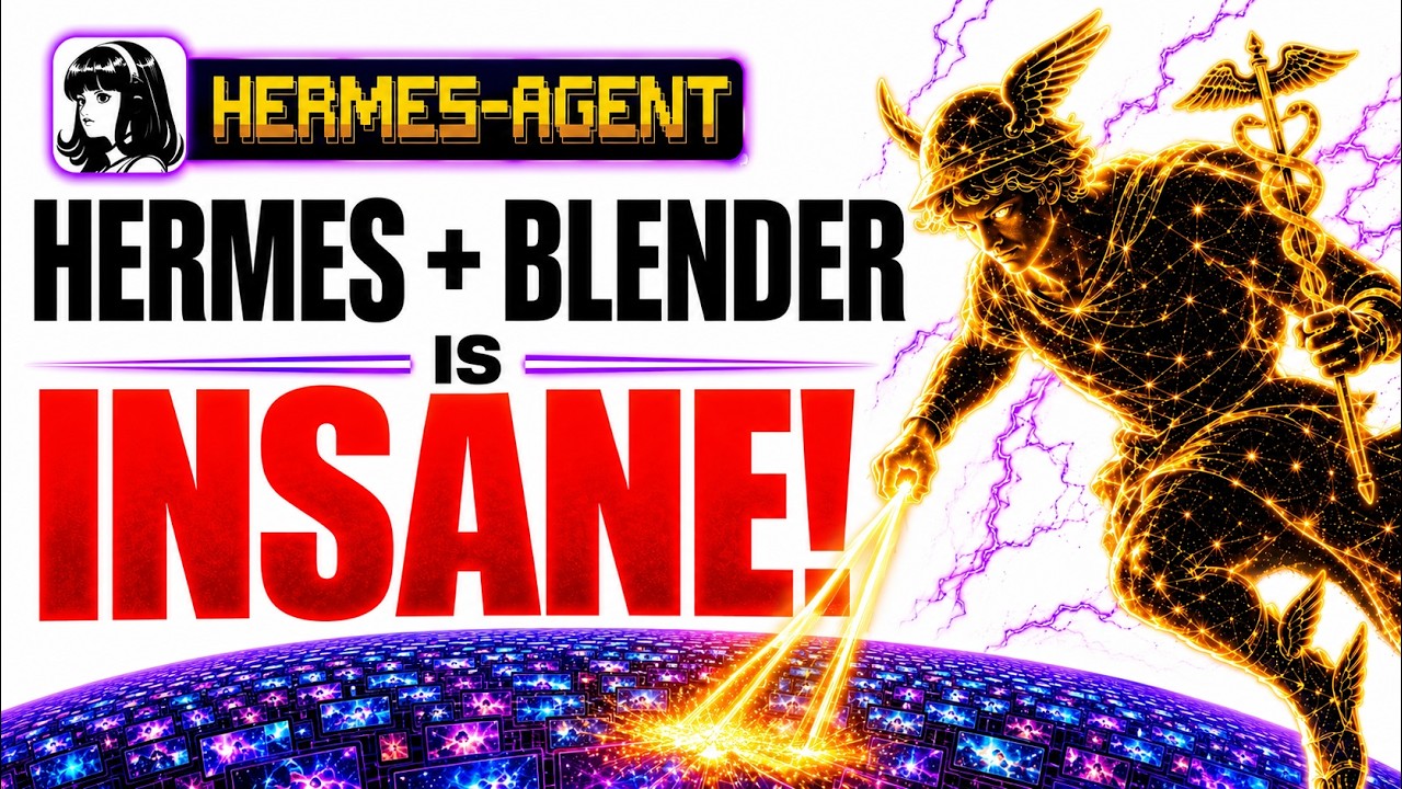 Hermes Agent + Blender MCP is INSANE!