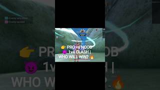 🟢👉 PRO vs NOOB 😈 1v4 CLASH | WHO WILL WIN? 🔥 #shorts #shortsfeed #freefire