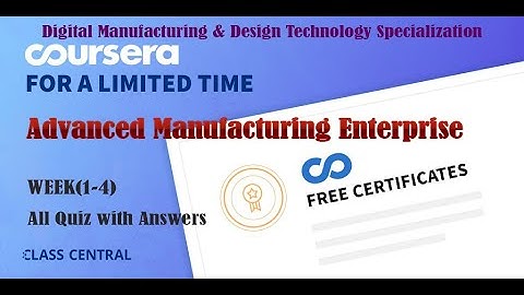 Advanced Manufacturing Enterprise, week (1-4) All Quiz with Answers.