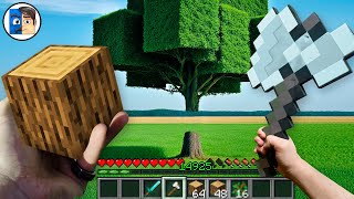 Minecraft in Real Life POV  REALISTIC TREE in Minecraft En LA Vida Real 創世神第一人稱真人版