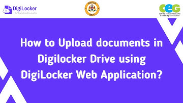 How to upload  Documents on DigiLocker Drive using Web Application?