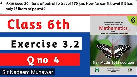 Class 6 Exercise 3.2 Q no 4 NBF Maths Ex 3.2 simplify ratio Words problem Urdu Sir Nadeem Munawar