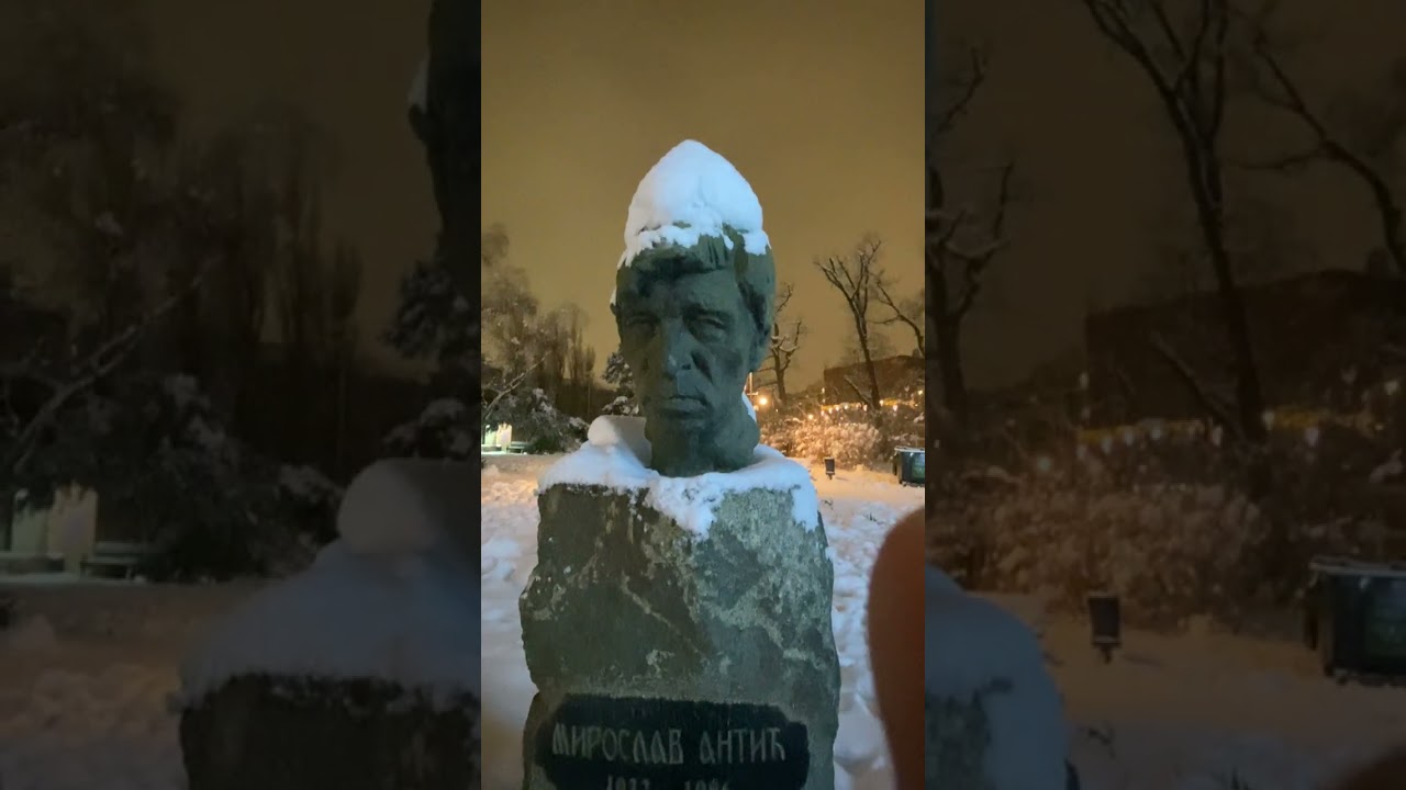 An Empty Park on Christmas Night — A Winter Walk in Novi Sad