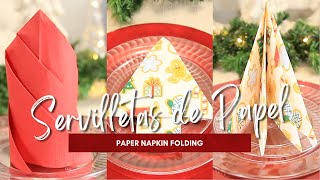 SERVILLETAS DE PAPEL DECORATIVAS | PAPER NAPKIN FOLDING