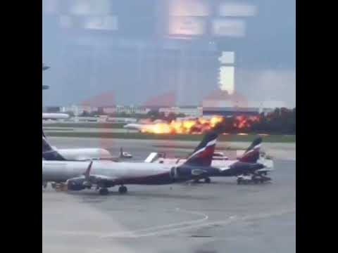 Aeroflot Superjet 100 just landed in fire at Moscow’s Sheremetyevo Airport
