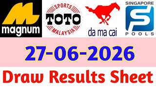 27-06-2026 Today 4D Results Magnum Toto Kuda/Damacai | 4d Result Today | Today 4d Result Live