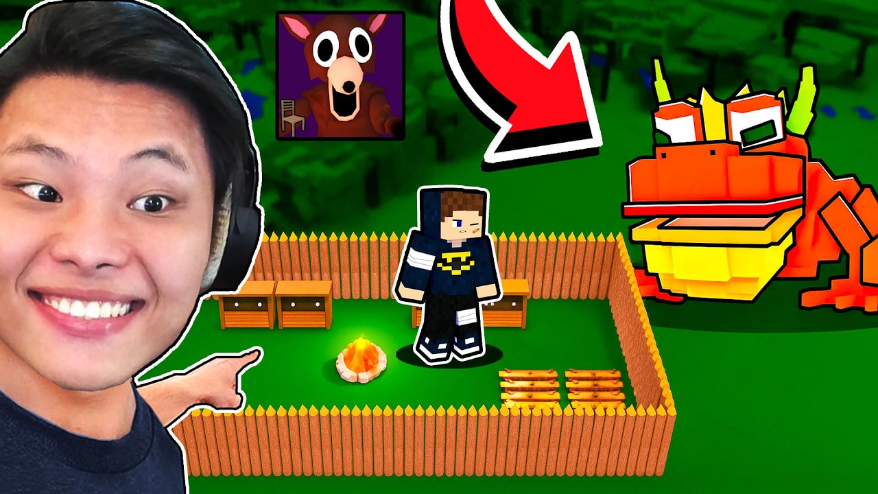 JAYGRAY XÂY DỰNG CĂN CỨ 99 ĐÊM ROBLOX CHỐNG LẠI VUA ẾCH👑🐸🔦99 NIGHTS IN THE FOREST TRONG MINECRAFT