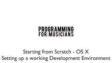 PFM::C++ Starting from Scratch - OS X