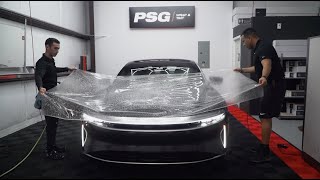 Wrapping Lucid Air 2023 With Paint Protection Film A.k.a Clear Bra