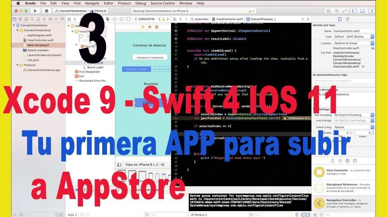 #3 - Xcode 9, iOS 11 - Swift 4 2018 APP convertir distancias en el SI ...