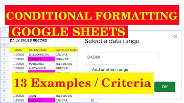 Conditional Formatting Google Sheets | Google Sheet Tutorial