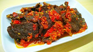 OLAHAN DAGING KURBAN DENDENG BATOKOK KERING/CRISPY,  BUMBU TRADISIONAL ALA DAPUR MAMA MEL