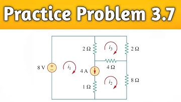 Practice Problem 3.7 | Use mesh analysis to determine i1, i2 and i3 in the circuit | Urdu & Hindi