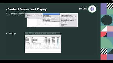SN Utils - Context Menu and Popup  - Now Learning