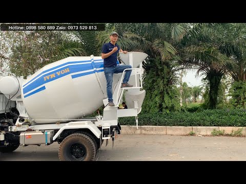  xe bồn trộn bê tông mini 