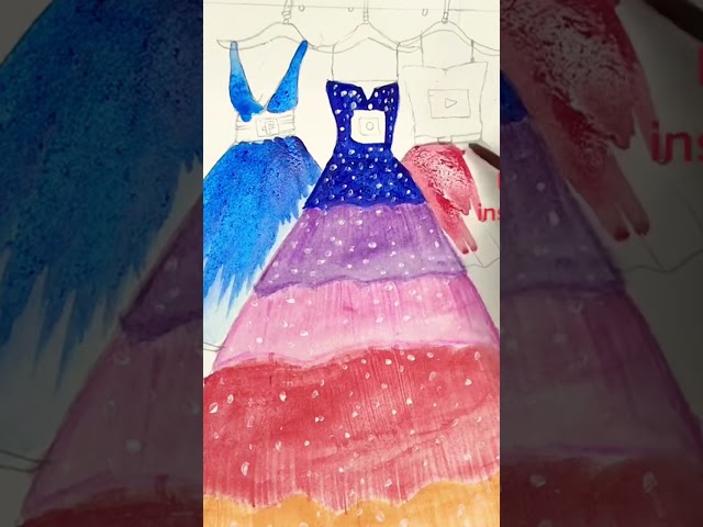 Fashion illustration inspired by social sites #shorts #bts #drawing #fashionillustration #social