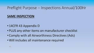 Preflight 100 Hour Annual Inspections