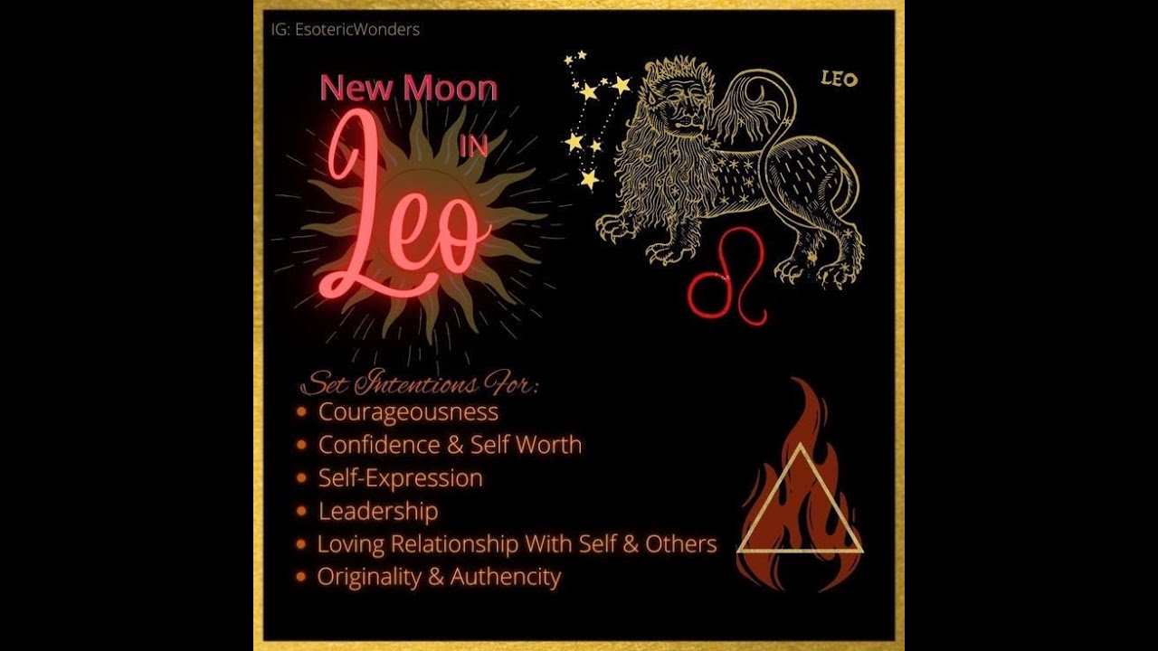 New Moon In Leo…. 4 august 2024 @ 12° & 33’…..All Sun-Moon-Rising Signs ...
