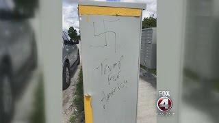 Swastika drawn on mailbox