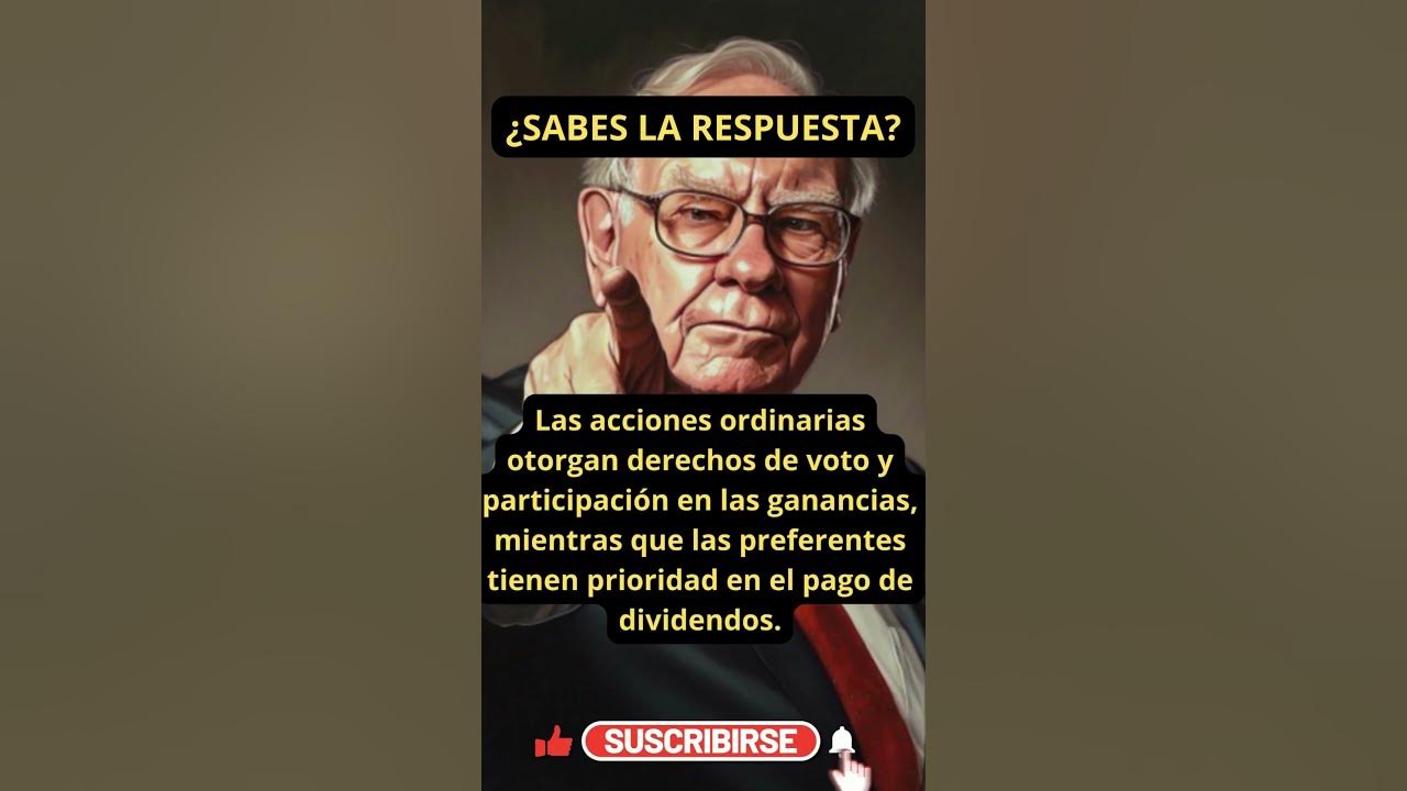 Diferencia entre ACCIONES ORDINARIAS y PREFERENTES shorts YouTube