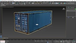 Low poly container model - 3ds max tutorial