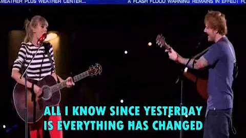 Taylor Swift Everything Has Changed ft Ed Sheeran( lyrics on screen)