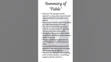 || summary of fable poem class 10 || fable summary #summary #shorts #english| @FlashEducation-q6c