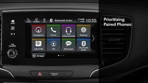 Honda Pilot: How to Prioritize Paired Phones: Display Audio Models
