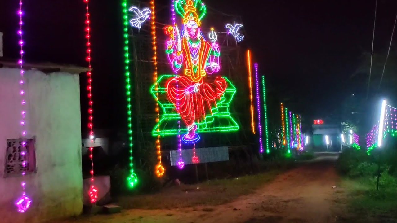 special light settings . temple kumbhabishegam 8.12.2021, place pillambatti, sivagangai 