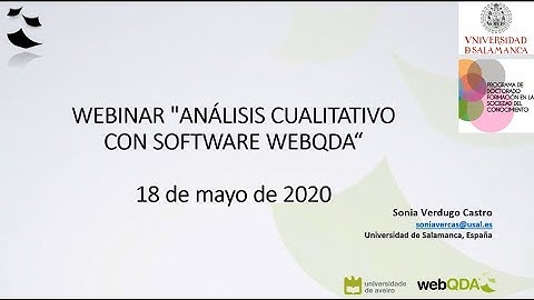 Webinar Análisis Cualitativo con Software webQDA