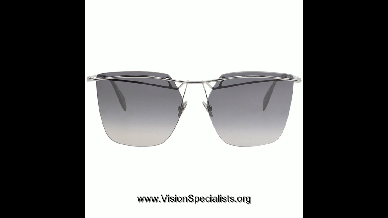 Alexander McQueen Women\'s Gradient Oversized Sunglasses in Ruthenium Gray Alexander McQueen Sunglasses AM0458S 001 Ruthenium Gray | eBay main image 2