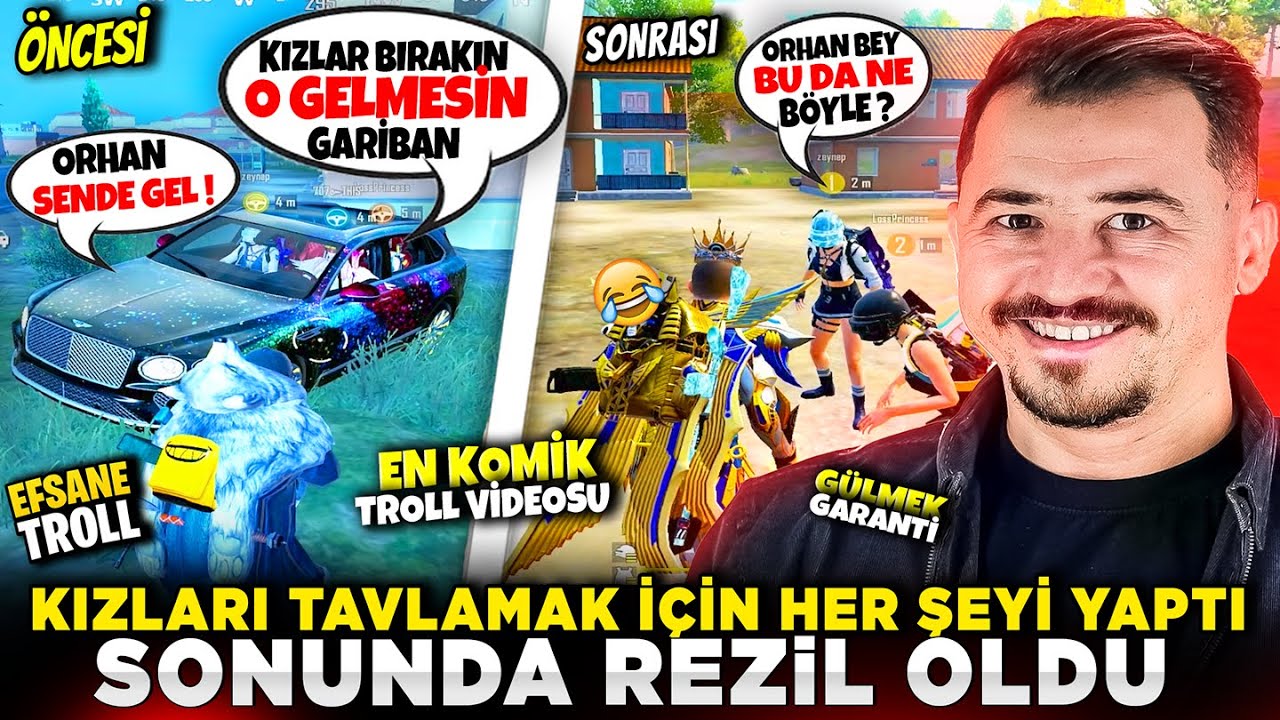 KIZLARI TAVLAMAK İÇİN HER ŞEYİ YAPTI 😂 SONUNDA REZİL OLDU! 😎 PUBG MOBİLE TROLL