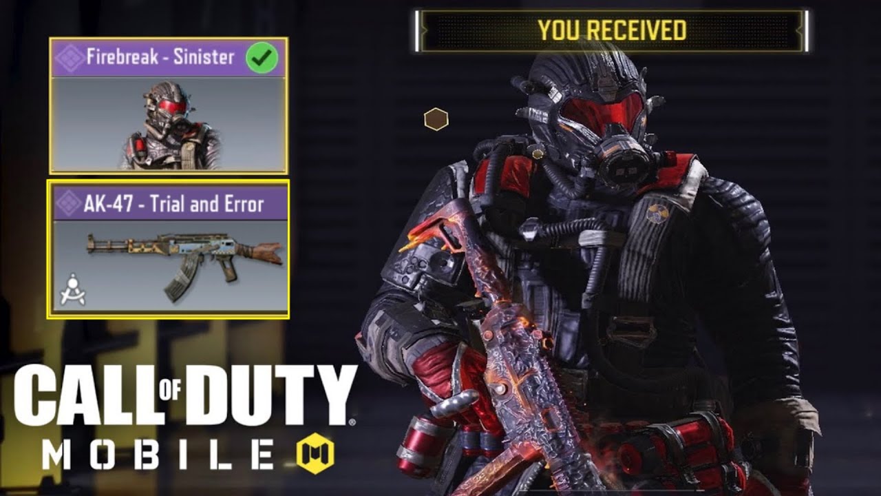 Firebreak Sinister Bundle COD Mobile | Firebreak Sinister & AK-47 Trial ...