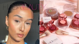 HUDA BEAUTY GLOWISH LUMINOUS PRESSED POWDER & BLUSH - Review & tutorial