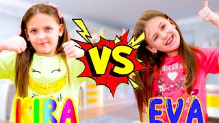 Kira VS Eva ENG.  rules of conduct for children from gleb and kira show. children&#39;s video