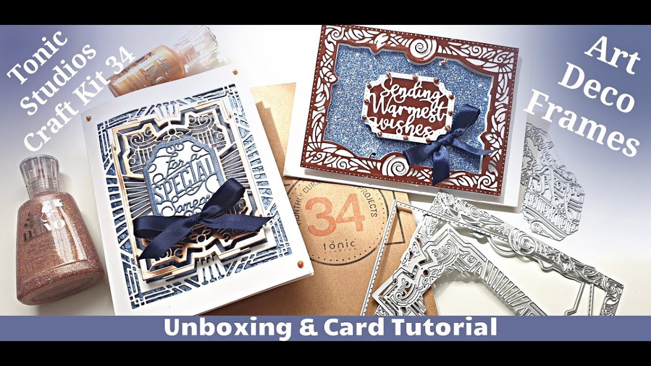 Tonic Studios Craft Kit 34 - Art Deco Frames - YouTube