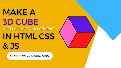 How To Make 3D Cube In HTML CSS | With Animation | #css #javascript